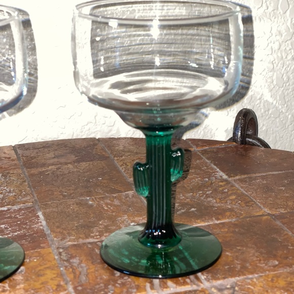 Set of 2 Vintage Cactus Margarita Glasses - Picture 9 of 15